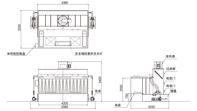 油帘柜 标准品 TB-36-23B 标准图纸